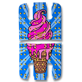 BrainFreeze FST Onewheel grip set by Good Day Grip with bright ice‑cream drip design