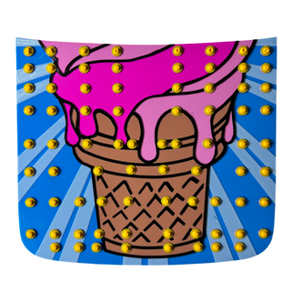 Rear BrainFreeze GT good day grip close‑up highlighting nub map pattern and melty color gradients with their tpu grip tape