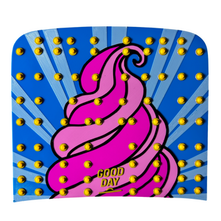 Close‑up of Good Day Grip BrainFreeze GT front footpad tpu grip with raised ice‑cream drip texture for extra hold